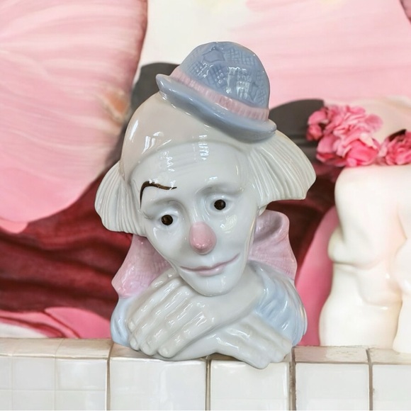 Vtg. Meico Paul Sebastian Porcelain Clown Pierrot Sad “Feelings” Figurine Bust - Picture 1 of 10
